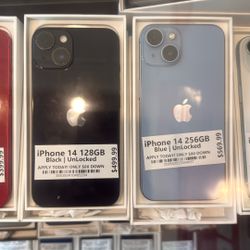 Apple iPhone 14 128 -256GB Blue Unlocked for All Carrier Pro With Tmobile 11 Gen 12 Mobile ATT Max 15 Verizon Straight 13 Metro 16 spectrum 