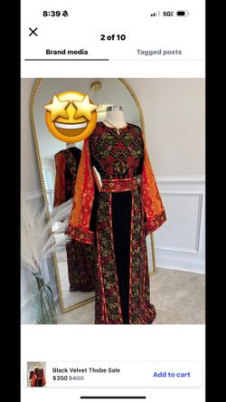 Black Velvet Thobe Size 2