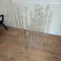 Clear Acrylic Candelabras For Holding Candles 12