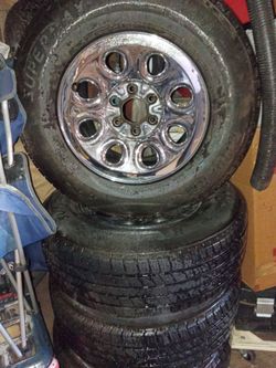 Tires and rims 6 bolt like new chevy