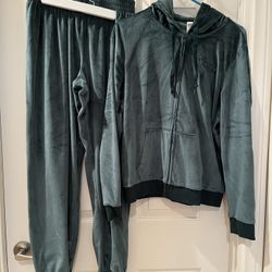 Victoria’s Secret/Pink Green Velour Track Suit