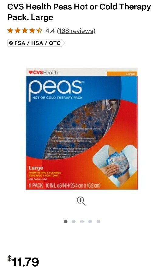 CVS PEAS HOT / COLD THERAPY PACKS