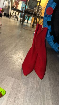 Red booty heels