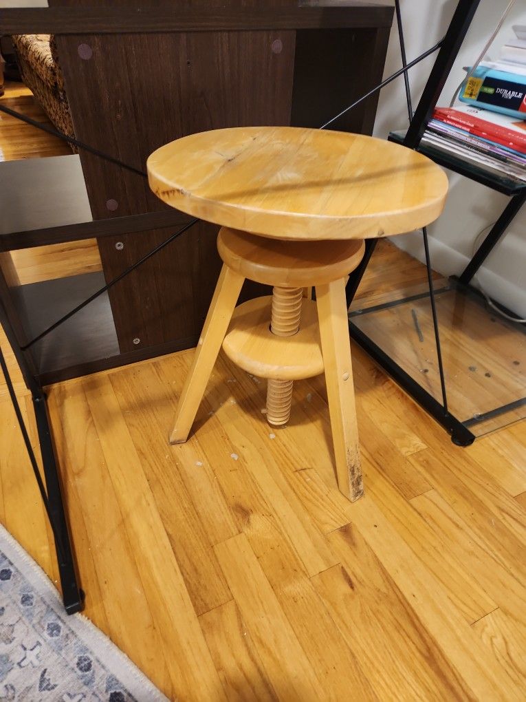 Cool Solid Wood Swivel Stool