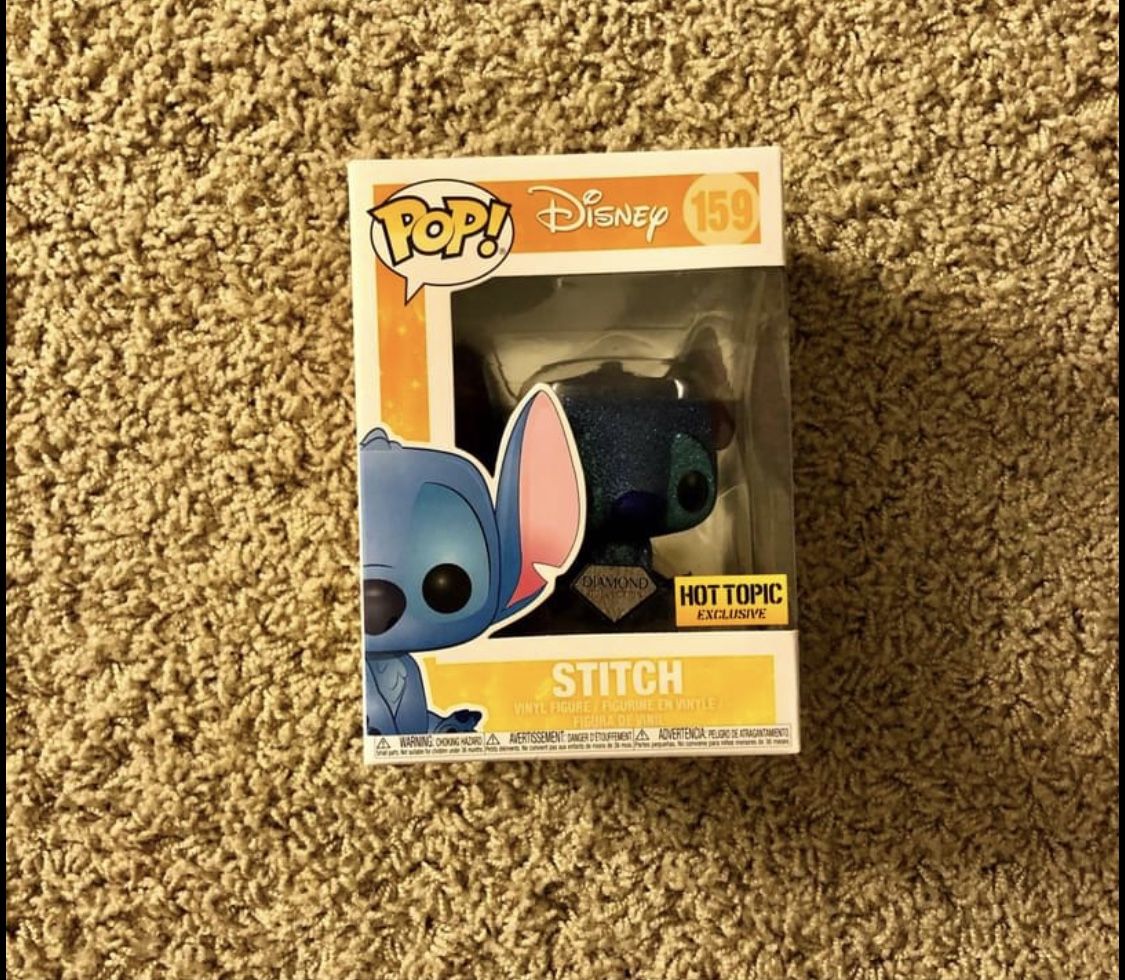 DISNEY STITCH DIAMOND COLLECTION FUNKO POP. HOT TOPIC EXCLUSIVE.