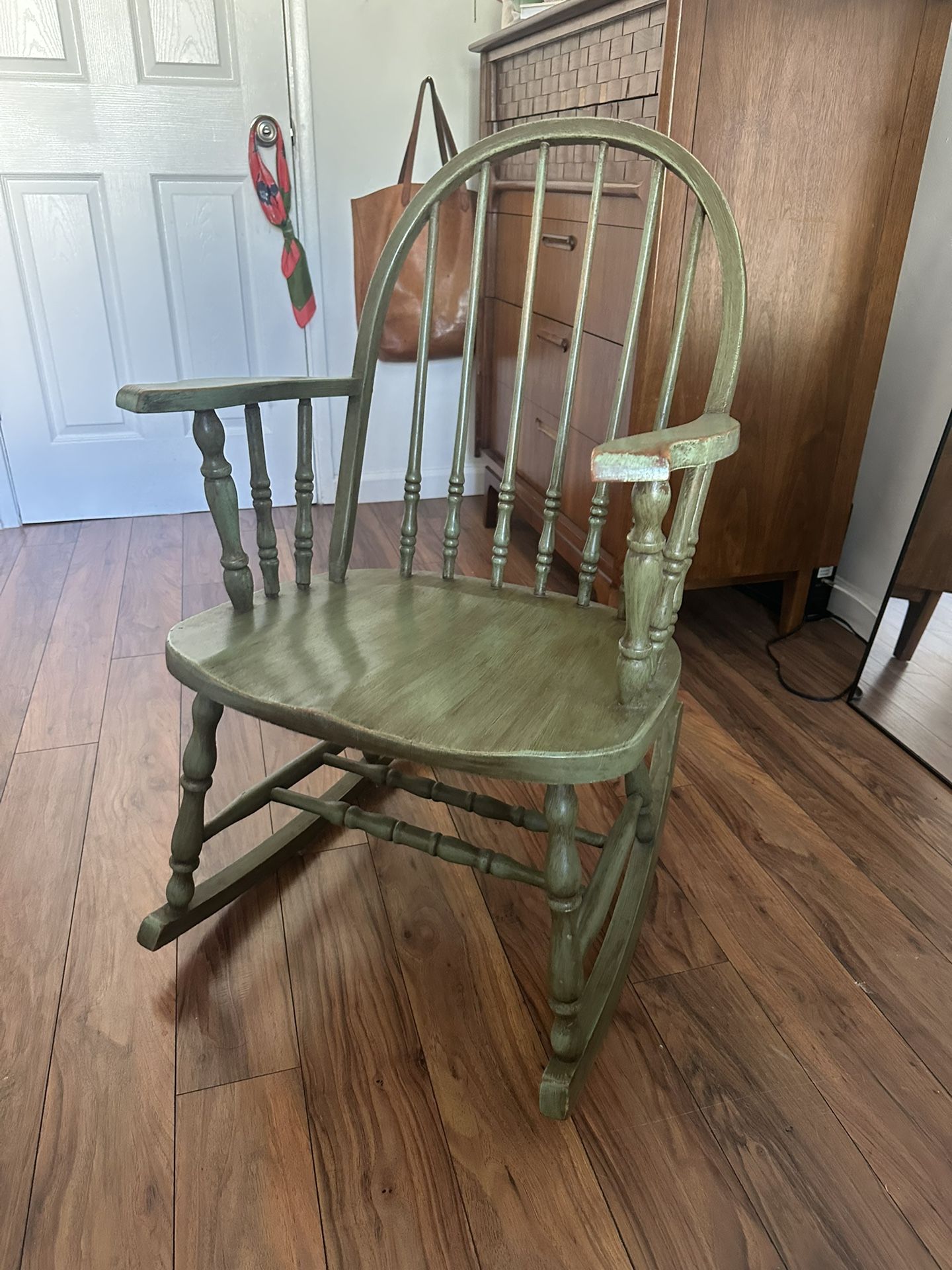 Green Wood Rocking Chair