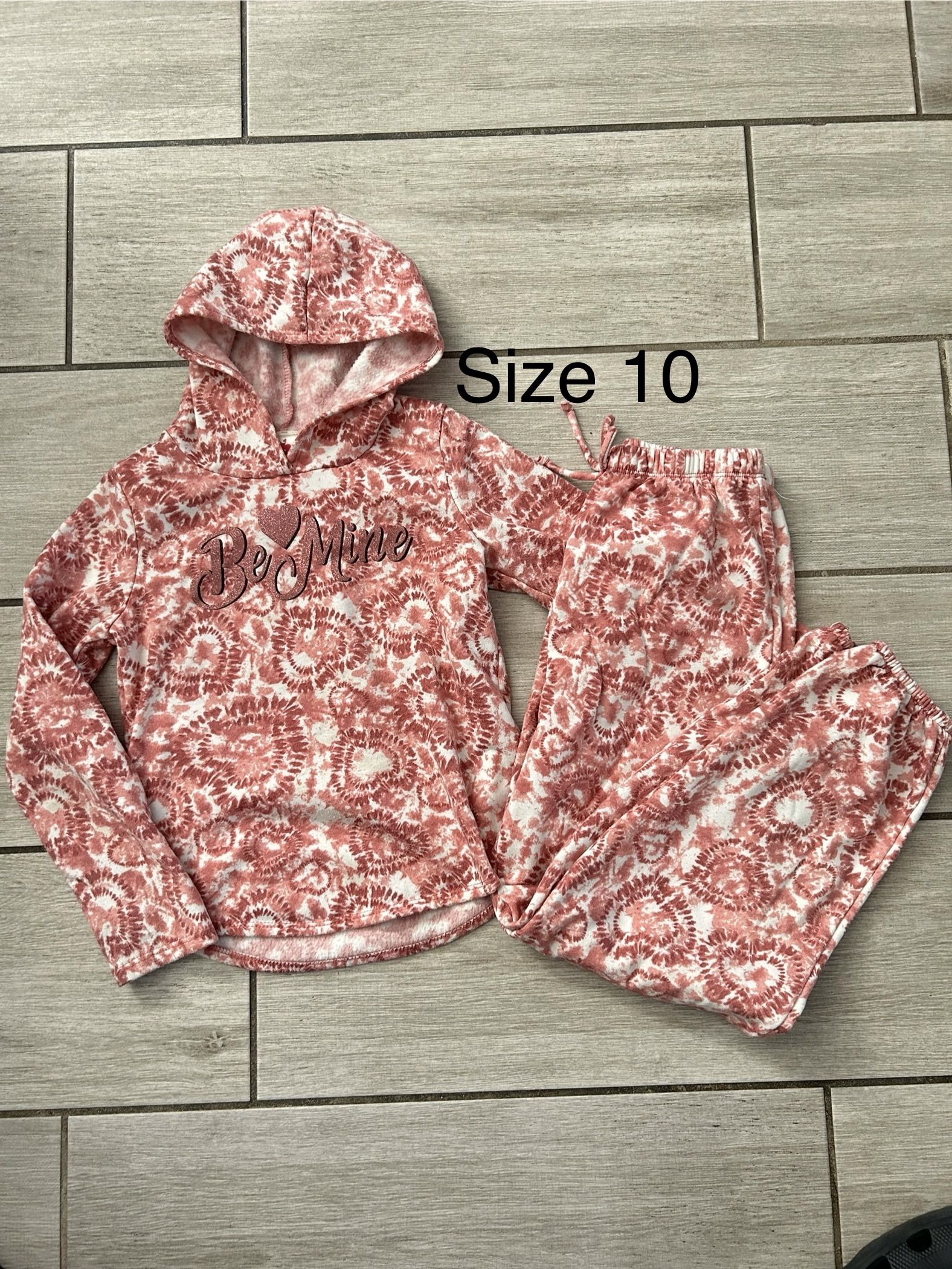 Girls Cute Tie Die Sweater and Sweat Pant Set