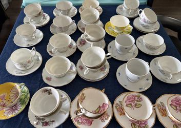 30 Sets Of Vintage Tea Cups