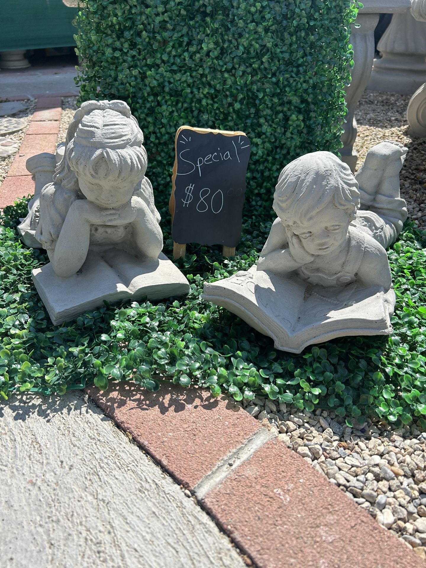 New Set Of Kids For Yard Decoration Made Out Of Cement