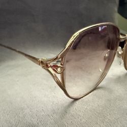 Vintage Miracle 18K Gold Plated Sunglasses – Oversized Retro Style