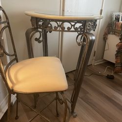 Elegant Table And Chair Set For 2
