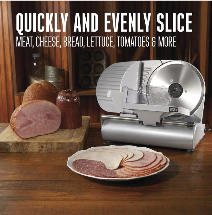 WESTON Slicer for Meats, Cheeses, Bread, Vegetables and More