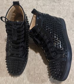 Christian Louboutin Red Bottom Designer Spike Sneakers Shoes Size 41 