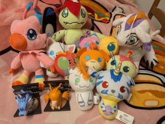 Digimon Lot - Plushes and Magnets