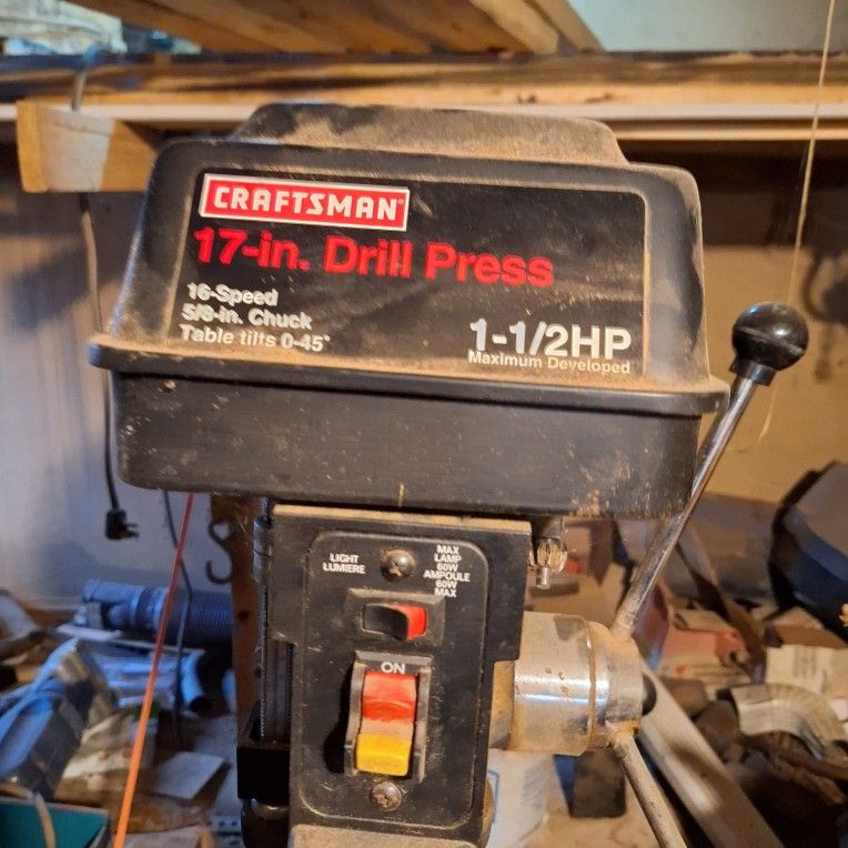 Craftsman 17" Drill Press 1.5-2hrspwr 