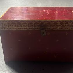 Indian Red Wooden Box