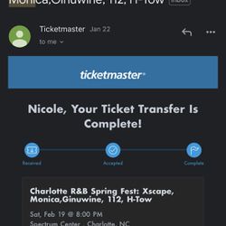 Monica Concert Ticket For February 19th