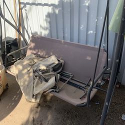 Patio furniture garden swing bench seat