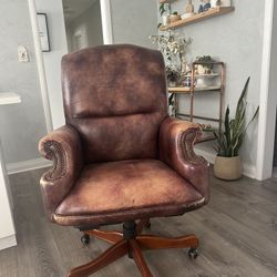 Leather Executive Adjustable Desk Chair(Seven Seas Seating Brand) H back 45/H Seat 21/ H Arms 29/ W Seat 18, W with Arms 29.5/ D19.5 $150 