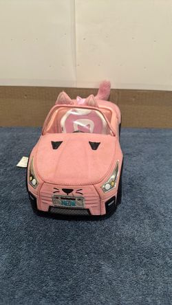 Pink Cat Plush Toy Car