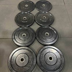 NEW Bumper Plates, Rubber Olympic Weights, Home Gym Weight Set, Folding Squat Rack, Adjustable FID Bench Press, Stall Mats, Rubber Flooring