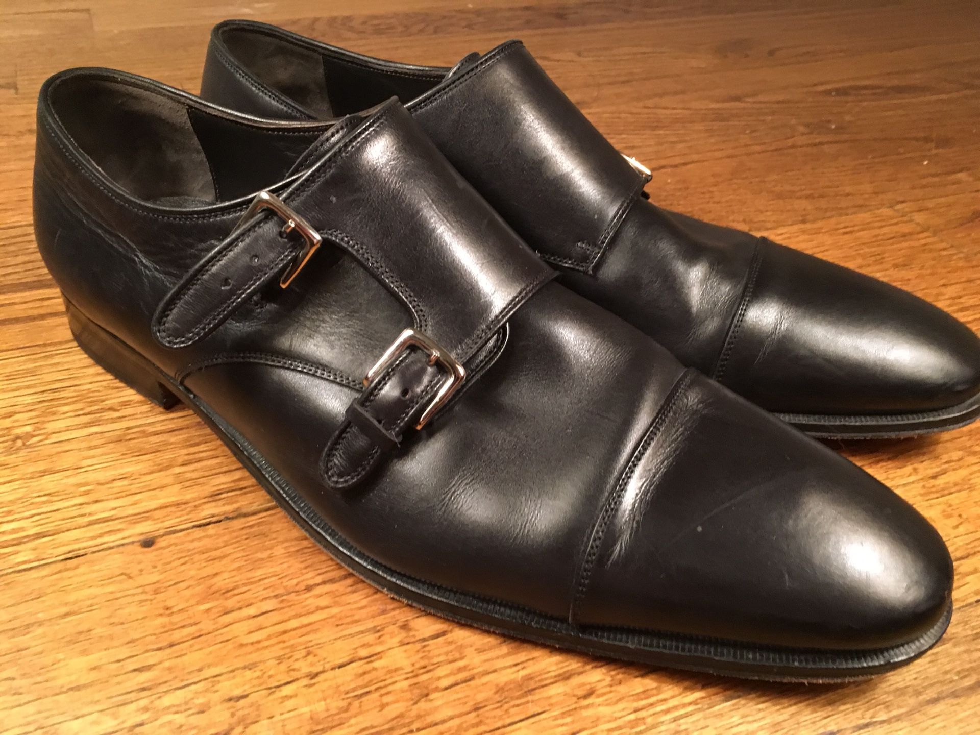 New! Bruno Magli Dali Monk Strap Loafer Black Leather Size 10 M DD405 Amazon.com: Bruno Magli - Men main image 2