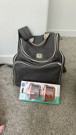 Gray Diaper Bag Backpack