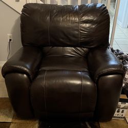 Real Leather Electric Reclining Love Sea