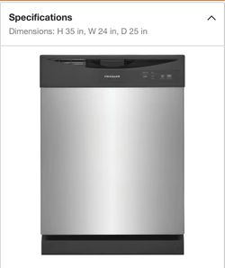 New Frigidaire dishwasher