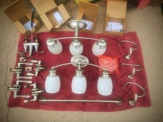 Brushed Metal Matching Trim Fixtures