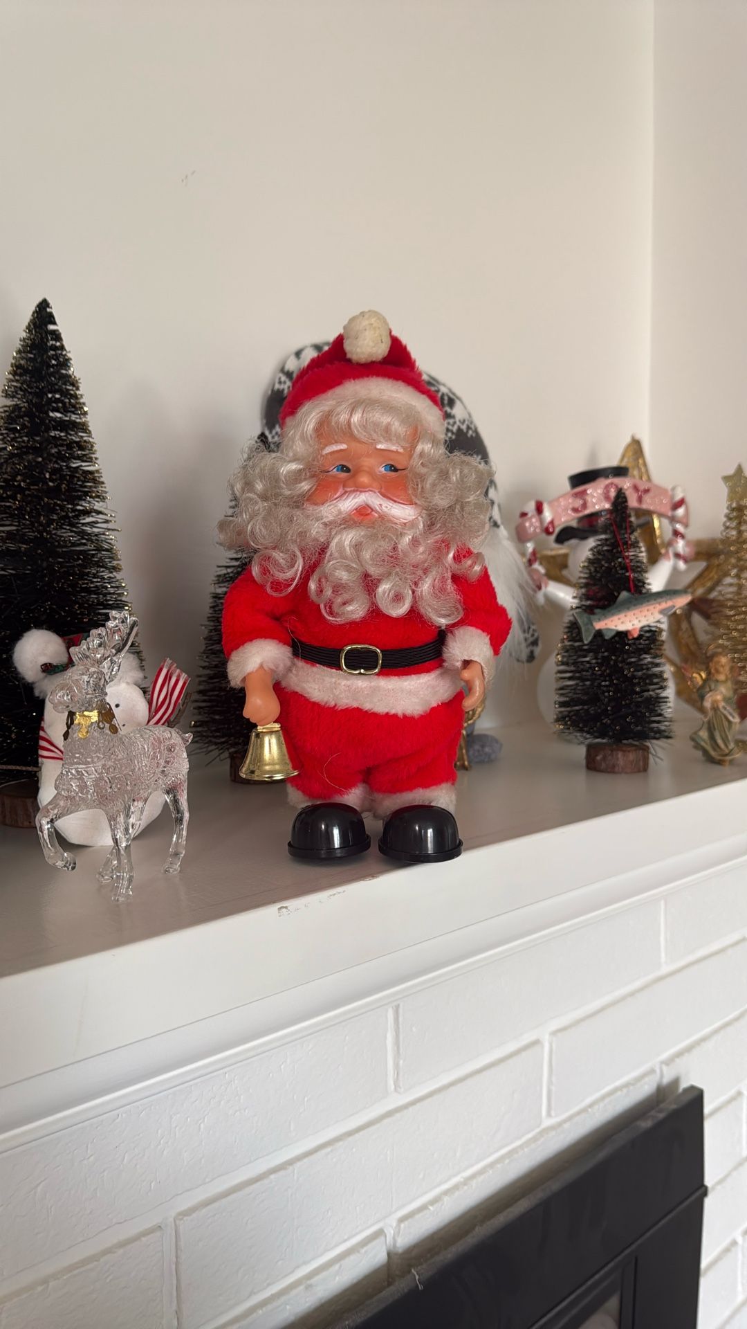 Vintage Christmas Santa With Bell
