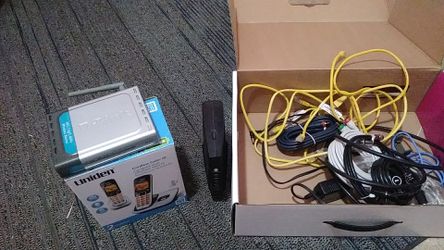 Modem/router/house or business phones.