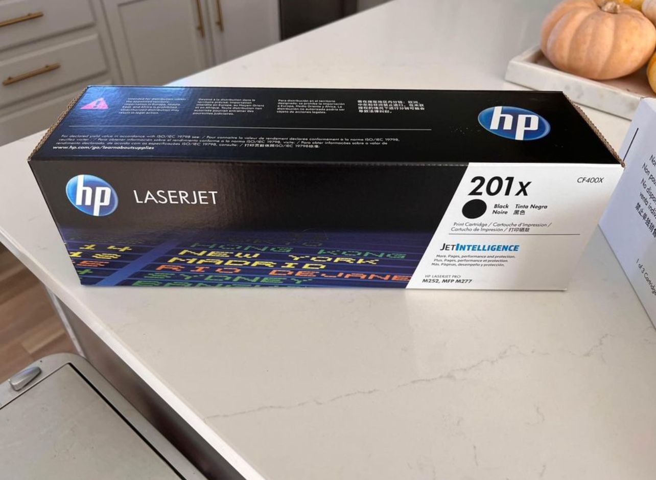 HP 201X Black and HP201X Cyan HP printer toner cartridge unopened