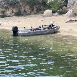 Flat Bottom Fishing Boat. 