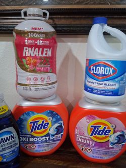 Tide pods clorox pinalen and dawn