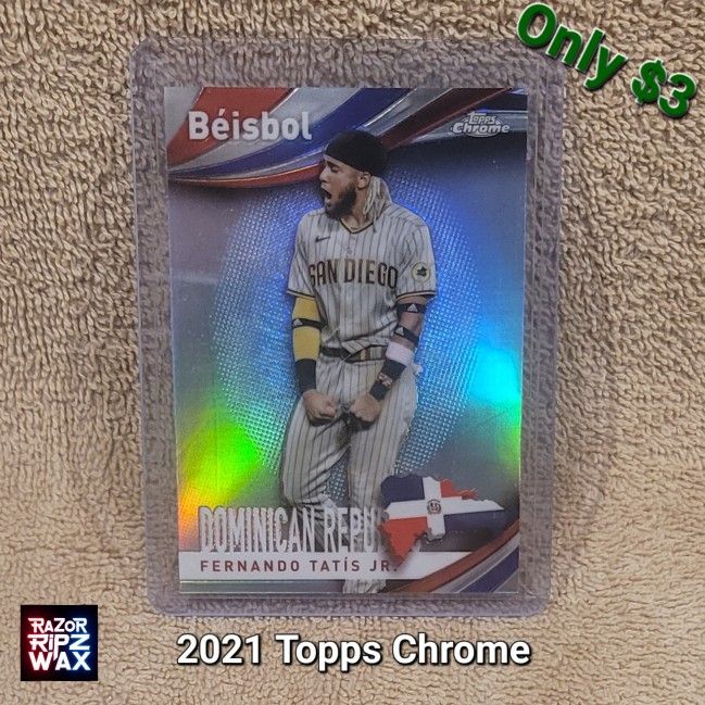 2021 TOPPS CHROME FERNANDO TATIS JR. #B-10 BEISBOL INSERT BASEBALL TRADING CARD LATIN STARS