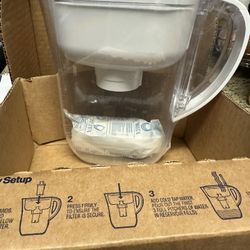 NEW 6 Cup Brita Water Filter Pitcher And Filter 