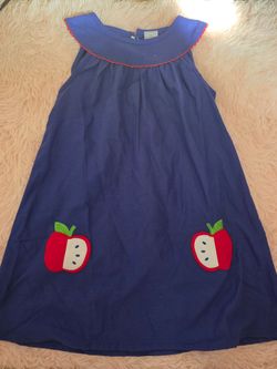 Girl dress apple , back to school