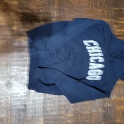 CHICAGO - NAVY BLUE JERSEY WITH HOODIE - S  - UNISEX  