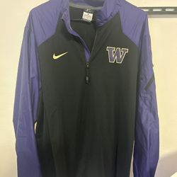 Nike Mens Washington Huskies Dri Fit Sideline Jacket 1/4 Zip Used XL Purple XL 