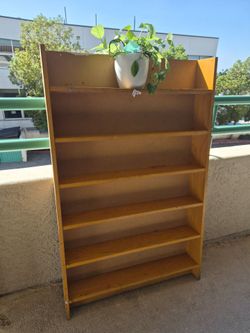 Wooden Bookshelf 5-Shelf Unit
