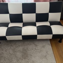 Lambrecht 64'' Faux Leather Sleeper Sofa