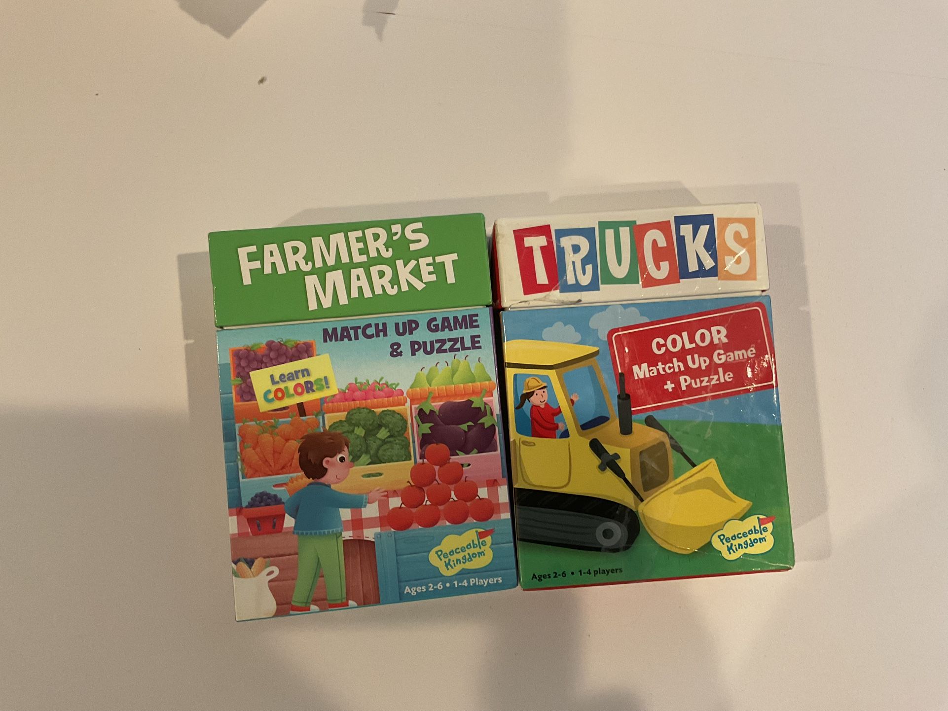 Color Match Up Game & Puzzle Set Trucks and Farmer’s Market