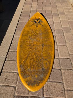 Yellow Skimboard with Sun Logo