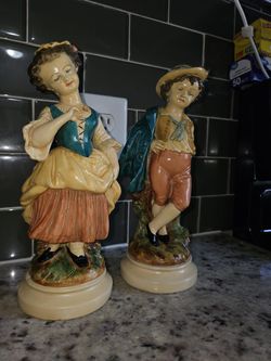 Vintage Colorful Italian Borghese Peasant Figures Country Farmhouse