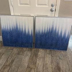 Set Of 2 Wall Pictures.  31 1/2 X 31 1/2 