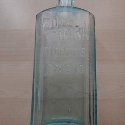 Antique Early 1900's Quack Medicine Bottle Zoa-Phora "Women's Friend" Kalamazoo Michigan Larger Rare Size 7.5" Tall 