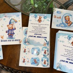 Thank You, Baby Shower Letters. 