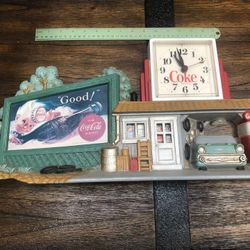 Coca Cola Collectibles - Clock And Glasses
