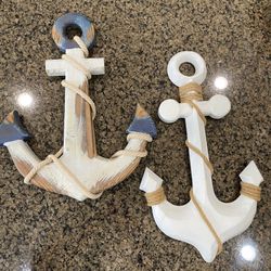 Rustic Nautical Wooden Anchors Wall Art (2)